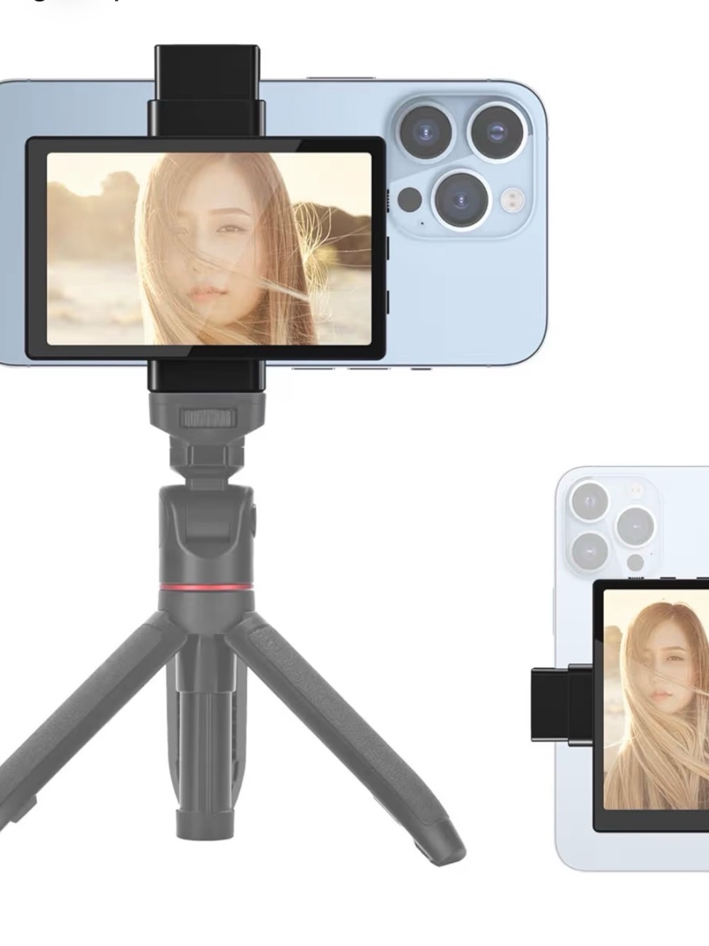 Magnetic Vlog Selfie Screen (4K Recording Rear Camera Monitoring)